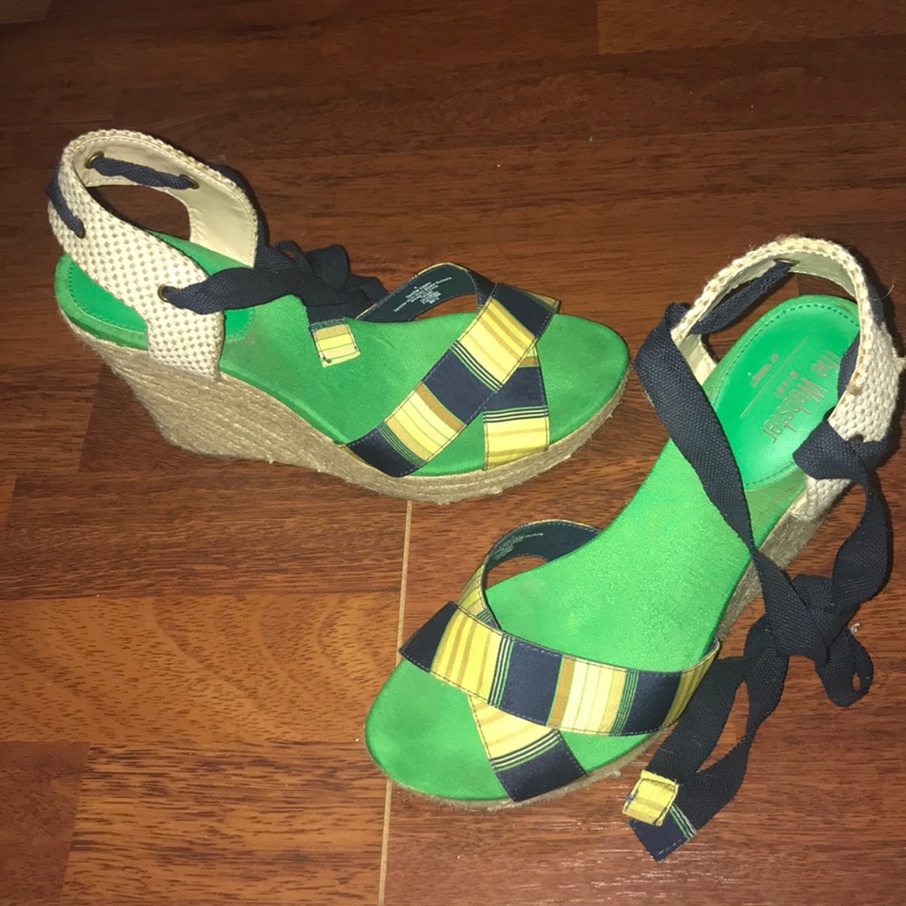 The Webster at Target Green&Yellow Wedges W/Straps